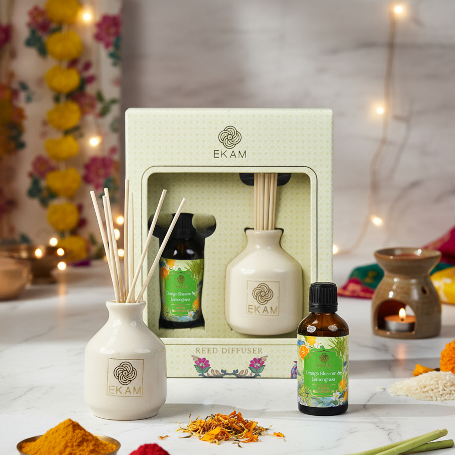 Orange Blossom &amp; Lemongrass Reed Diffuser Set