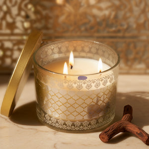 Mahogany Scented 3 Wick Candle, 213 g| Festive Sheesh Mahal Collection, 2025-26