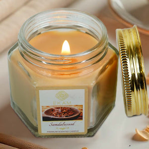 Sandalwood Hexa Jar Scented Candle
