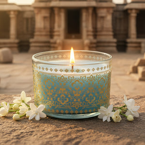 Mogra Scented Bowl Candle, 85 g| Festive Stone Palace Collection, 2025-26