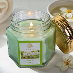 Jasmine Hexa Jar Scented Candle