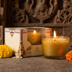 Temple Bloom Scented Bowl Candle, 85 g| Festive Stone Palace Collection, 2025-2