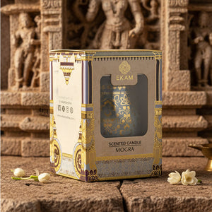 Mogra Scented Jar Candle, 28.5 g | Festive Stone Palace Collection, 2025-26