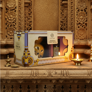 Temple Bloom Scented 5 ml Aroma Oil Warmer Set | Festive Stone Palace Collection, 2025-26