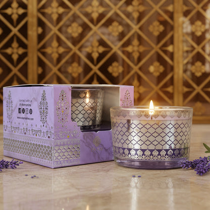 Lavender Scented Bowl Candle, 85 g| Festive Sheesh Mahal Collection, 2025-26