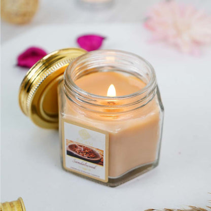 Sandalwood Hexa Jar Scented Candle