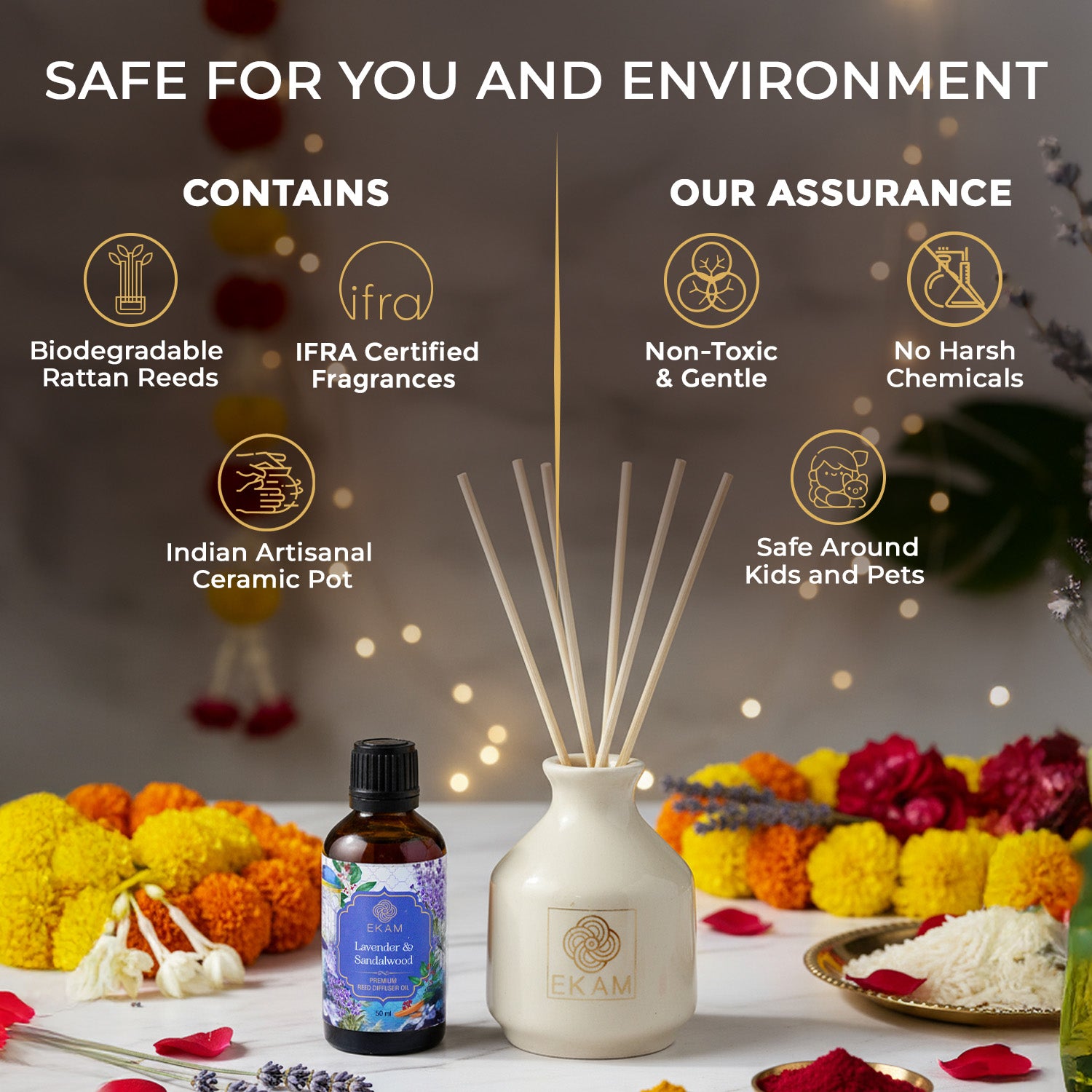 Lavender &amp; Sandalwood Reed Diffuser Set