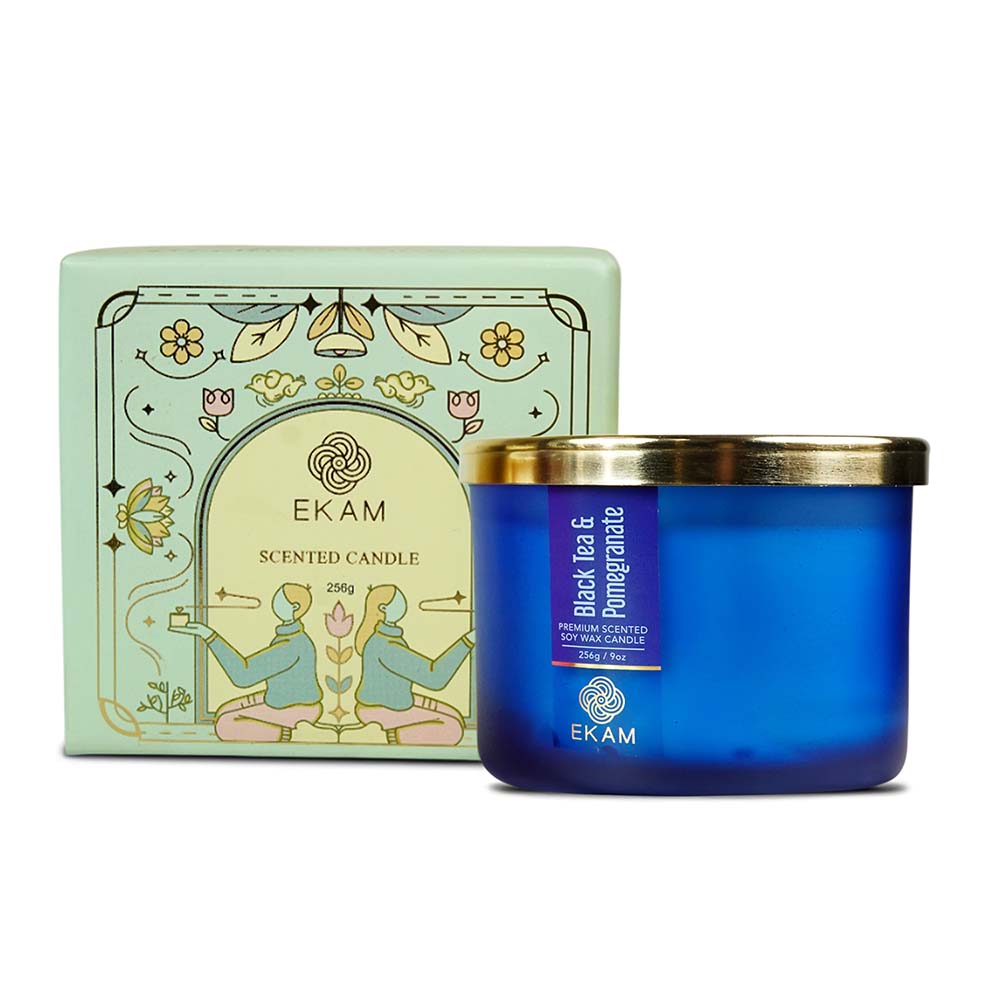 Black Tea &amp; Pomegranate 3 Wick Scented Candle
