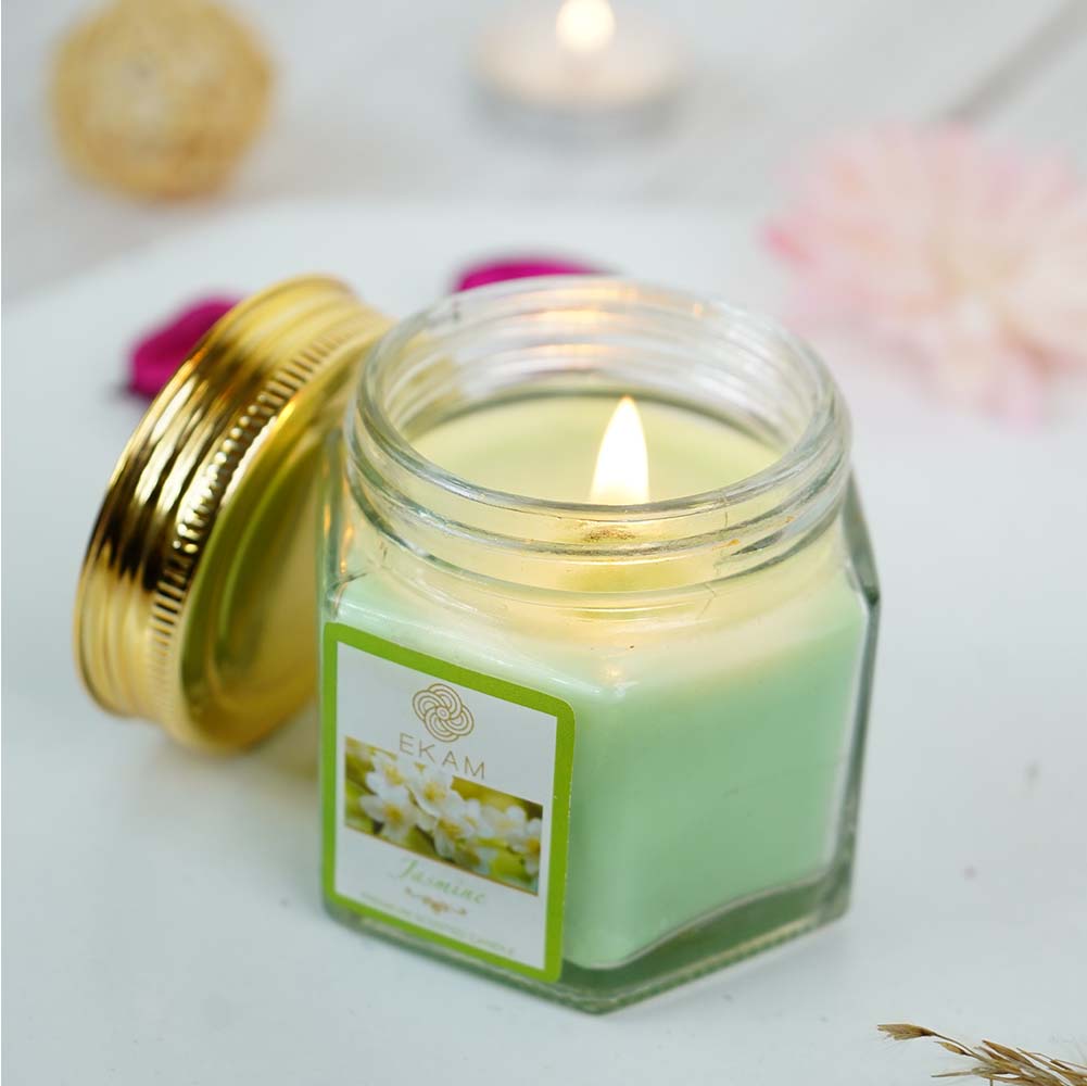 Jasmine Hexa Jar Scented Candle