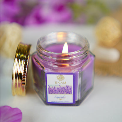 Lavender Hexa Jar Scented Candle