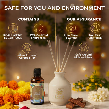 Cedar &amp; Mahogany Reed Diffuser Set