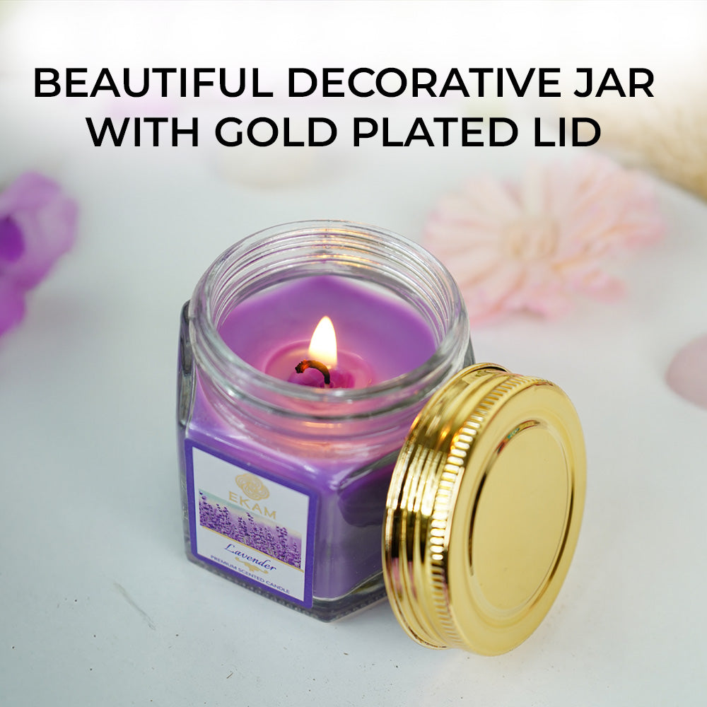 Lavender Hexa Jar Scented Candle