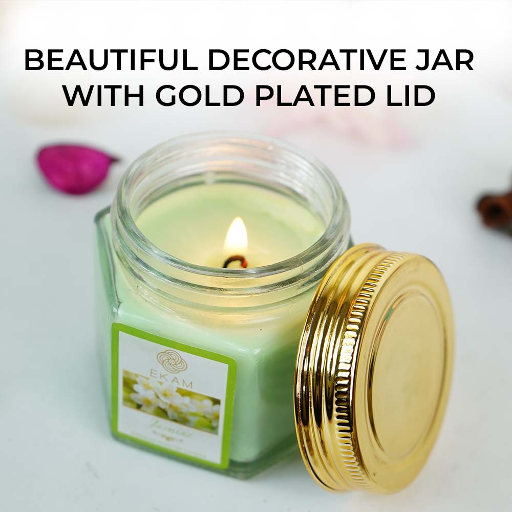 Jasmine Hexa Jar Scented Candle