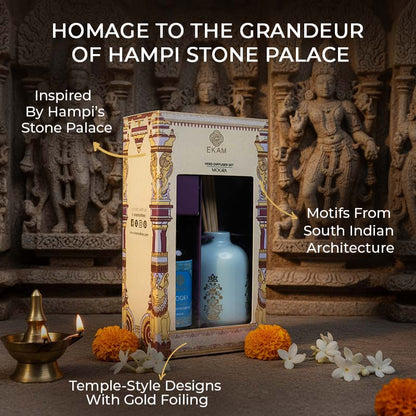Mogra Reed Diffuser Gift Set| Festive Stone Palace Collection, 2025-26