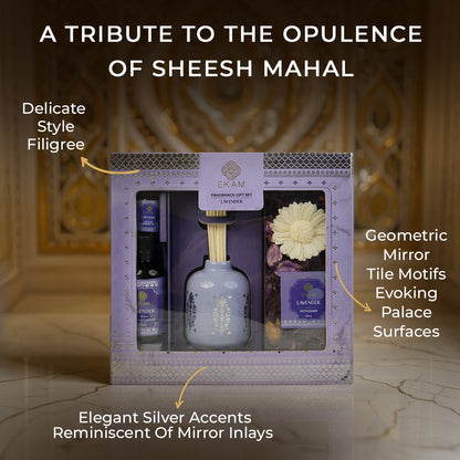 Lavender Scented Reed Diffuser &amp; Potpourri Gift Set| Festive Sheesh Mahal Collection, 2025-26