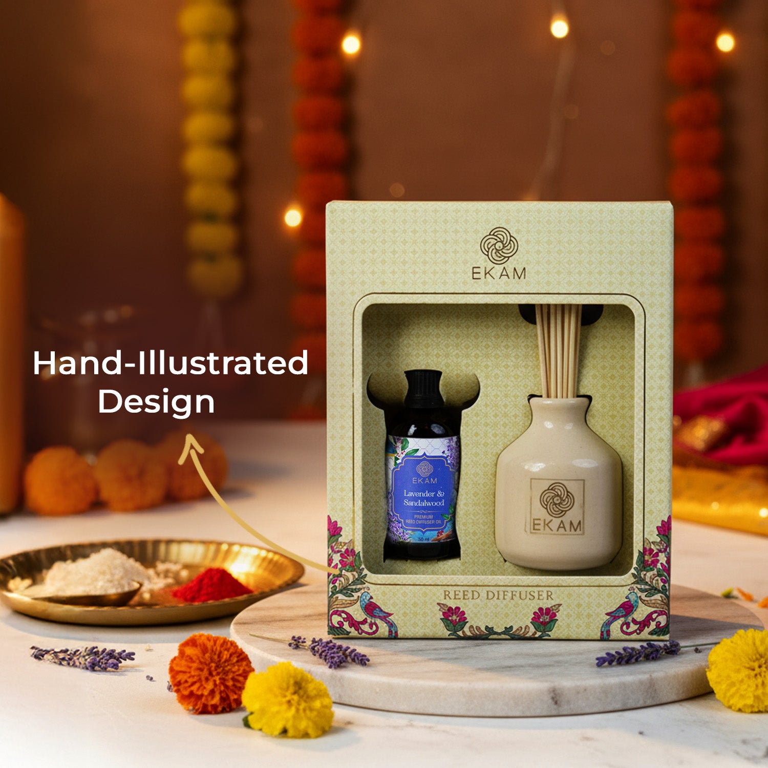 Lavender &amp; Sandalwood Reed Diffuser Set
