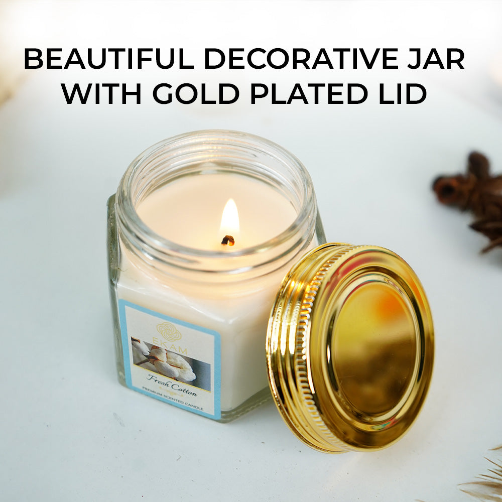 Fresh Cotton Hexa Jar Scented Candle