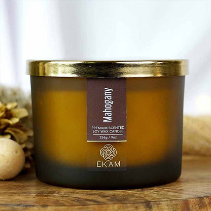 Mahogany 3 Wick Scented Candle