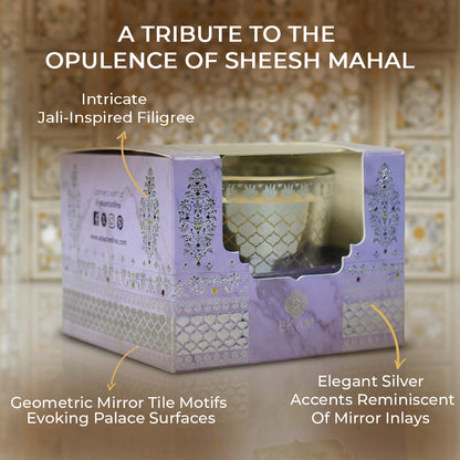 Mahogany Scented Bowl Candle, 85 g| Festive Sheesh Mahal Collection, 2025-26