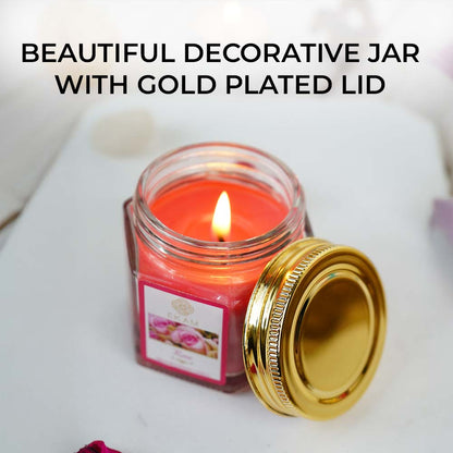 Rose Hexa Jar Scented Candle