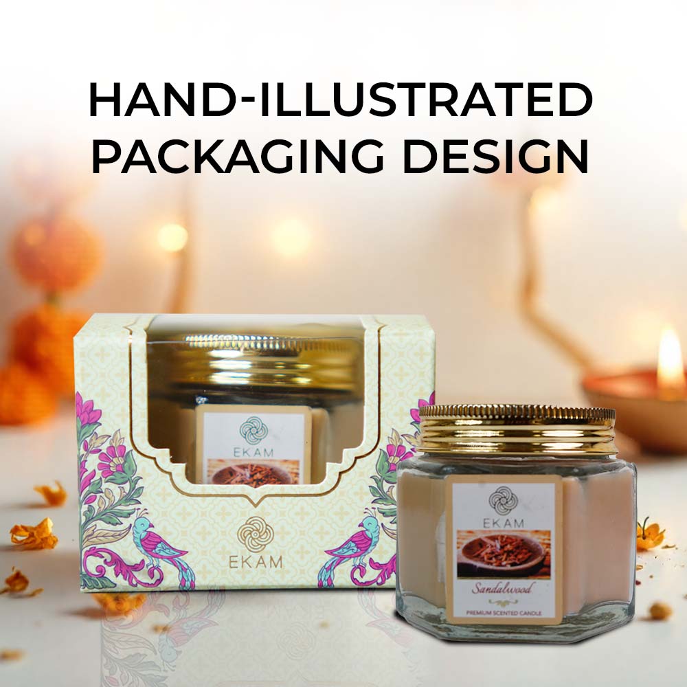 Sandalwood Hexa Jar Scented Candle