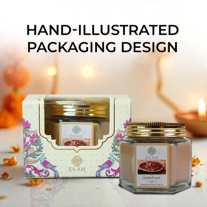 Sandalwood Hexa Jar Scented Candle