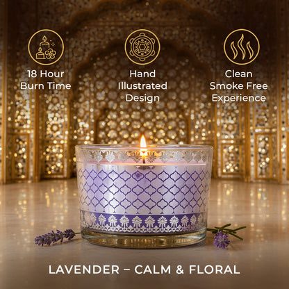 Lavender Scented Bowl Candle, 85 g| Festive Sheesh Mahal Collection, 2025-26