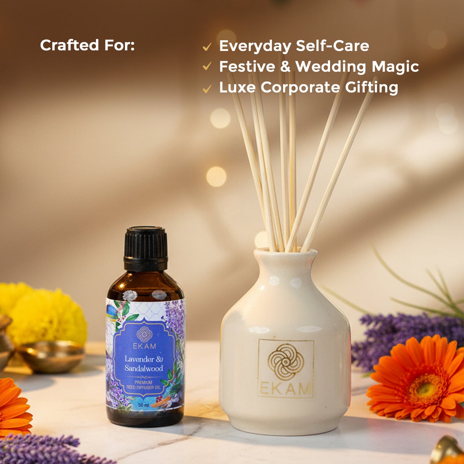 Lavender &amp; Sandalwood Reed Diffuser Set