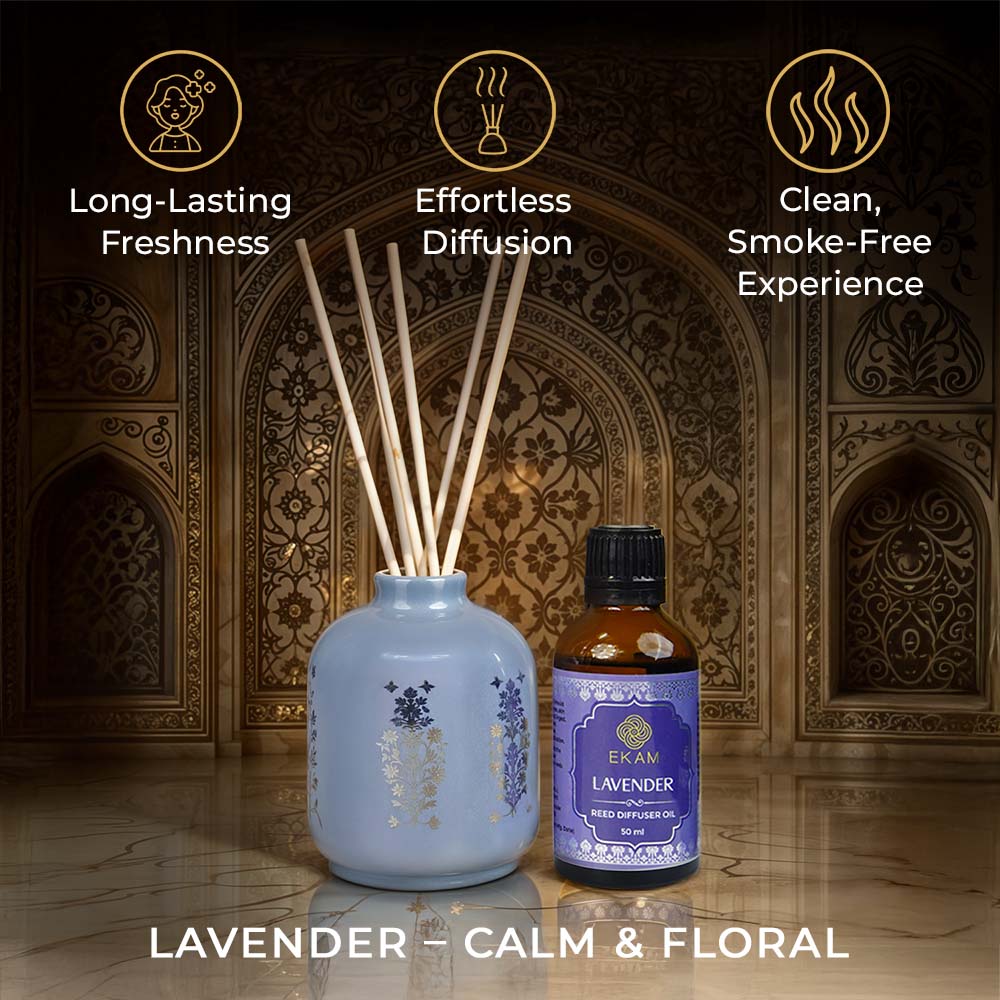 Lavender Scented Reed Diffuser Set| Festive Sheesh Mahal Collection, 2025-26