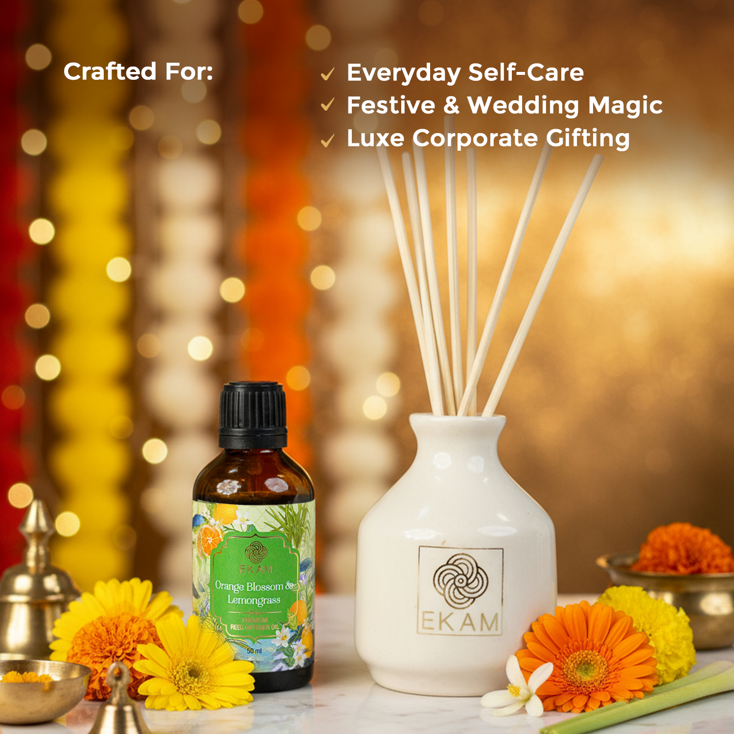 Orange Blossom &amp; Lemongrass Reed Diffuser Set