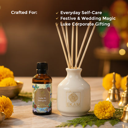 Cedar &amp; Mahogany Reed Diffuser Set