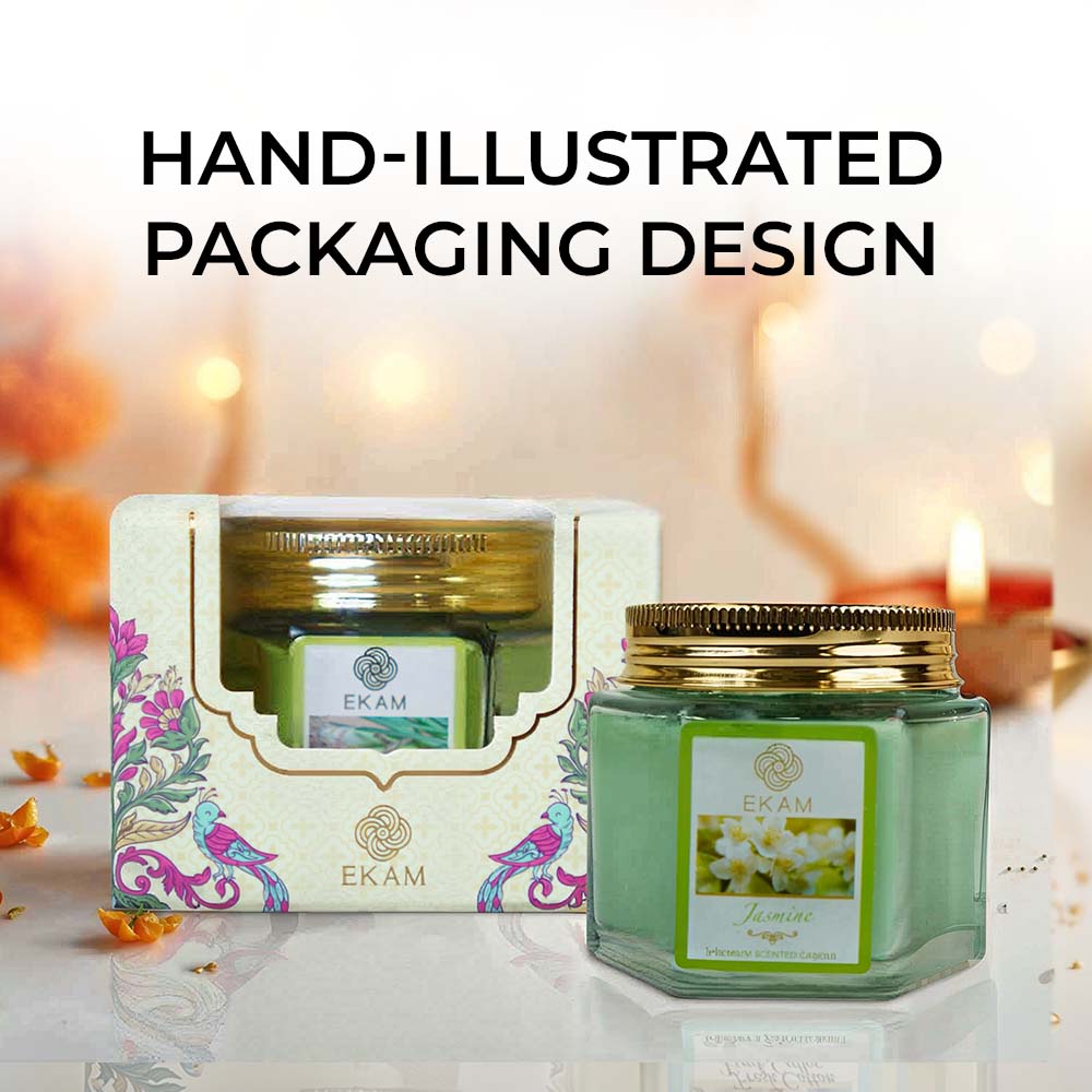 Jasmine Hexa Jar Scented Candle