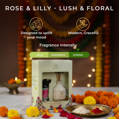 Rose &amp; Lily Reed Diffuser Set