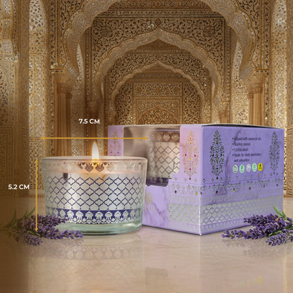 Lavender Scented Bowl Candle, 85 g| Festive Sheesh Mahal Collection, 2025-26