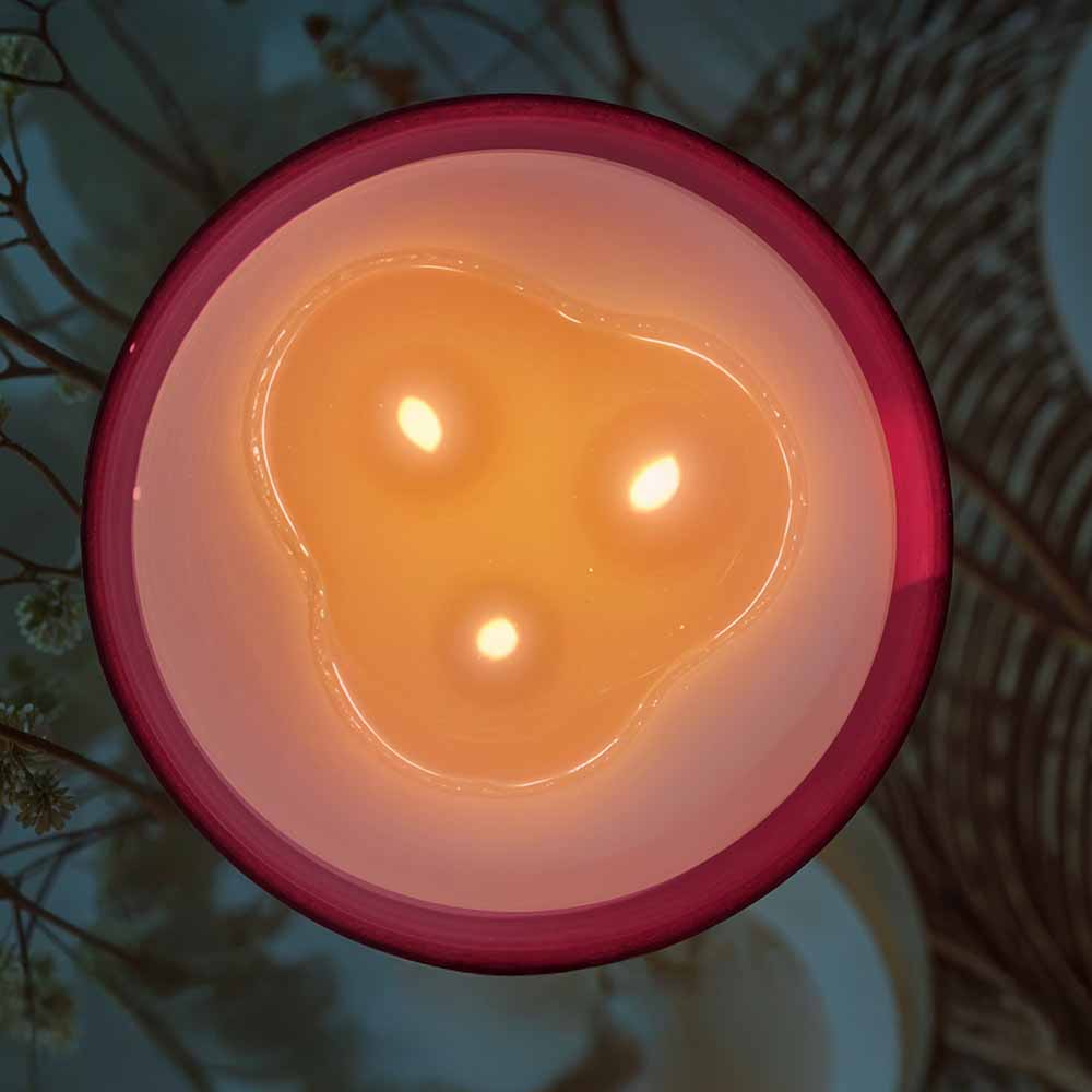 Rose 3 Wick Scented Candle
