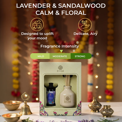 Lavender &amp; Sandalwood Reed Diffuser Set