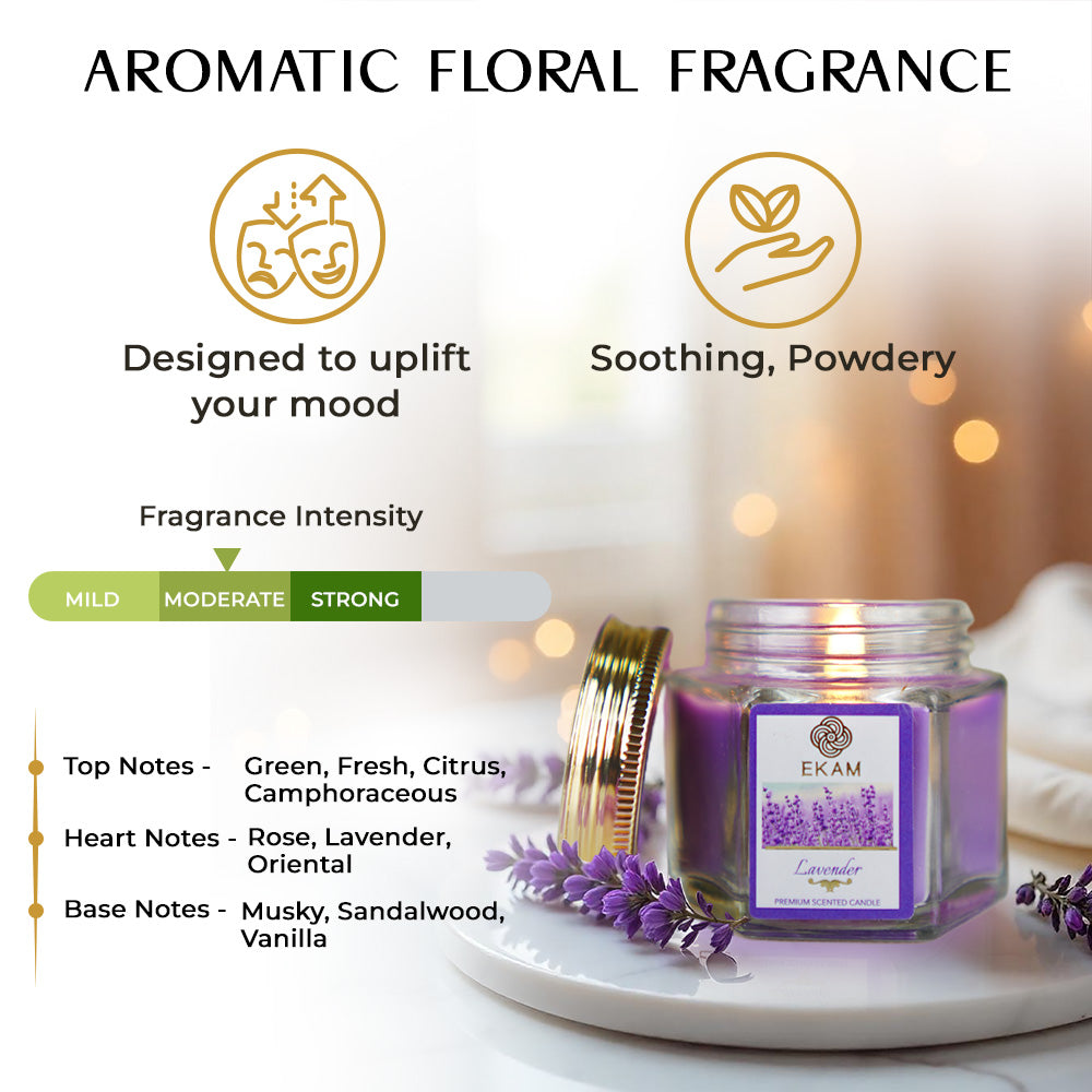 Lavender Hexa Jar Scented Candle
