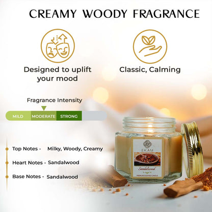 Sandalwood Hexa Jar Scented Candle