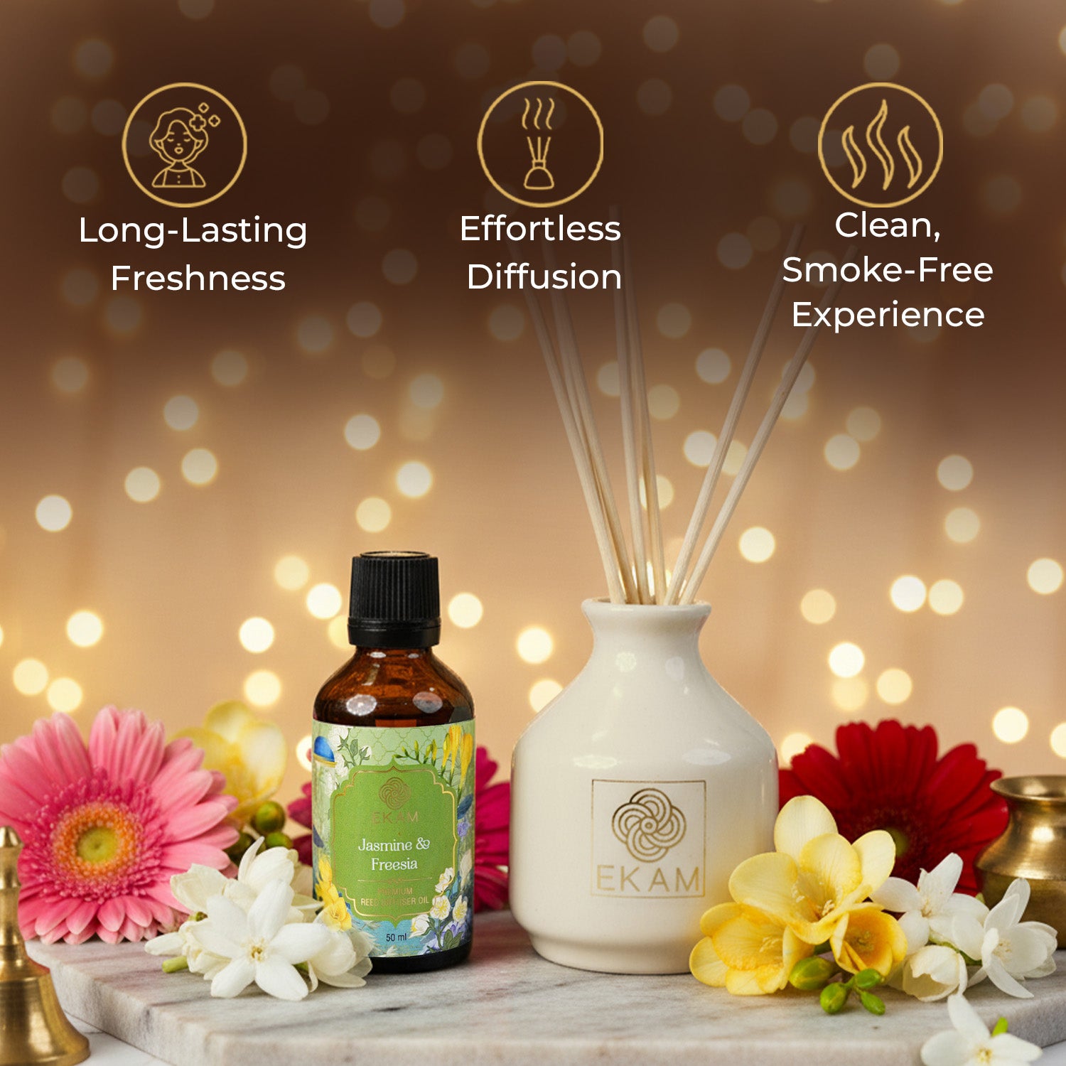 Jasmine &amp; Freesia Reed Diffuser Set