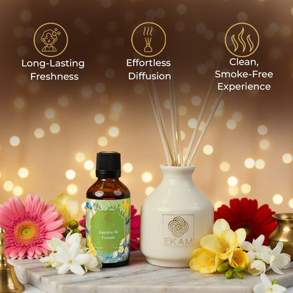 Jasmine &amp; Freesia Reed Diffuser Set