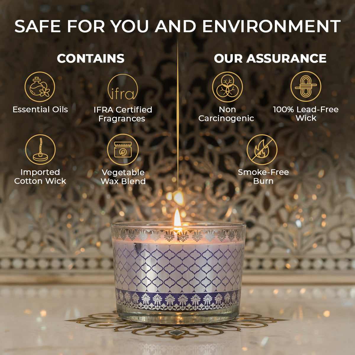 Lavender Scented Bowl Candle, 85 g| Festive Sheesh Mahal Collection, 2025-26