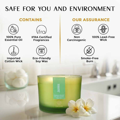 Jasmine 3 Wick Scented Candle