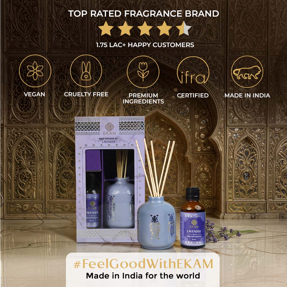 Lavender Scented Reed Diffuser Set| Festive Sheesh Mahal Collection, 2025-26