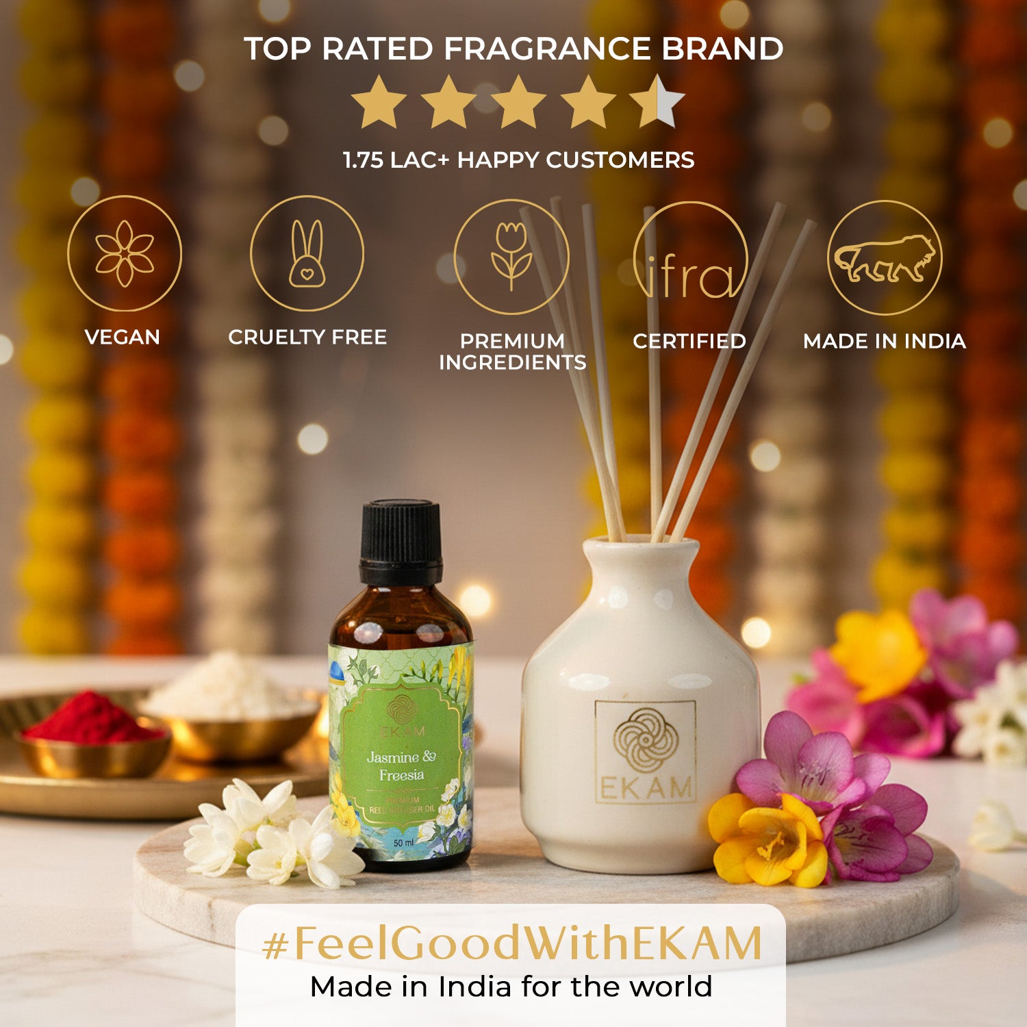 Jasmine &amp; Freesia Reed Diffuser Set