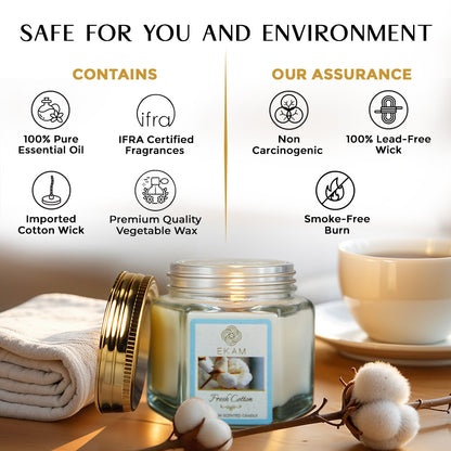Fresh Cotton Hexa Jar Scented Candle