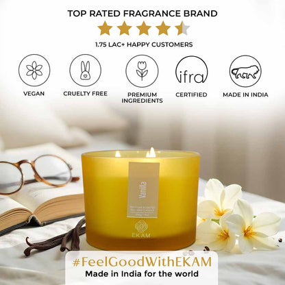 Vanilla 3 Wick Scented Candle