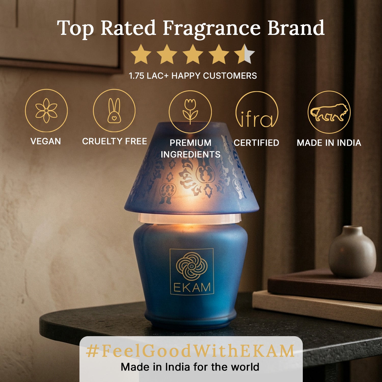Black Tea &amp; Pomegranate Lampshade Scented Candle