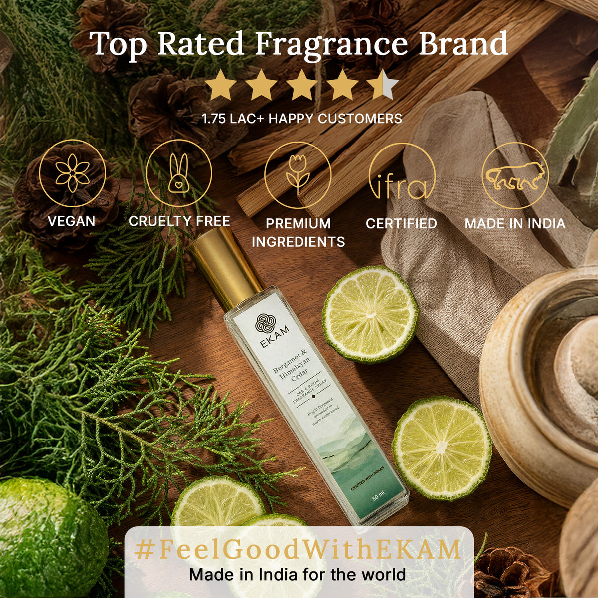 BERGAMOT &amp; HIMALAYAN CEDAR ROOM &amp; CAR SPRAY