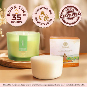 Jasmine Scented 3 Wick Refill Votive Candle