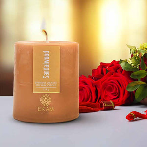 Sandalwood Pillar Scented Candle